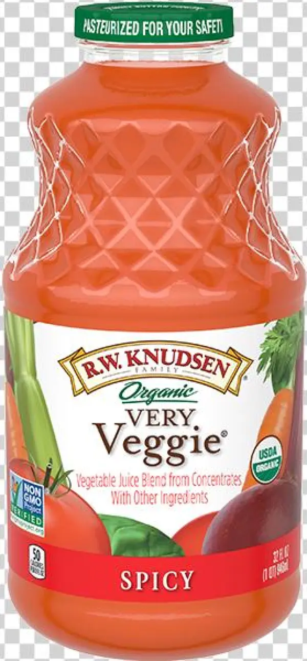 Very Veggie Spicy Organic - R.w. Knudsen - Organic Juice Low Sodium Very Veggie