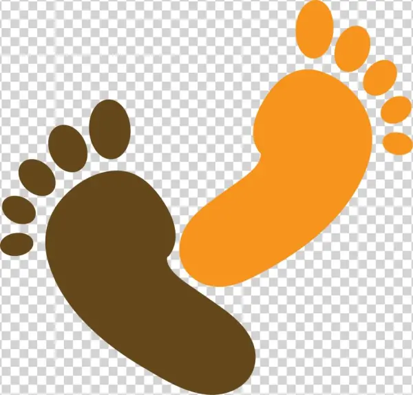 Orange And Brown Foot - Cartoon Chiropodist