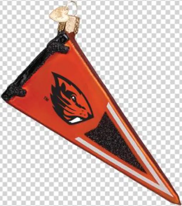 Oregon State Pennant Ornament - Oregon State Beavers Classic Football Pebble Grain
