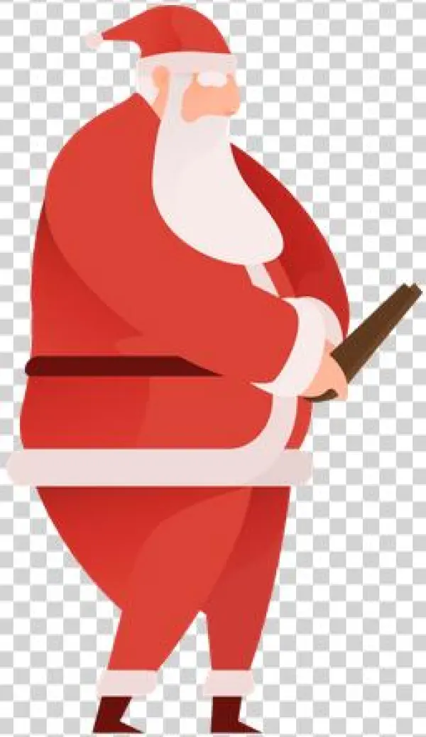 Premium Santa Flying Over Mountains Illustration Download - Design