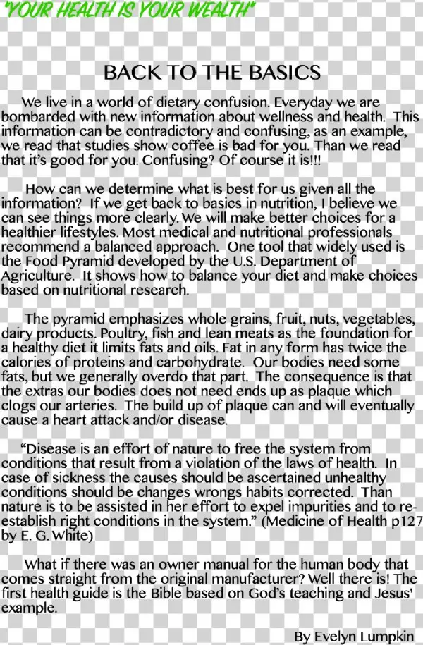 "your Health Is Your Wealth" Back To The Basics We - Przypisy Dolne Konstytucja Rp