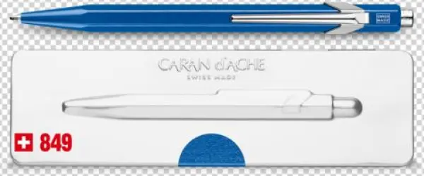 849 Metallic Blue Ballpoint Pen - Caran D Ache 849 Black Pen