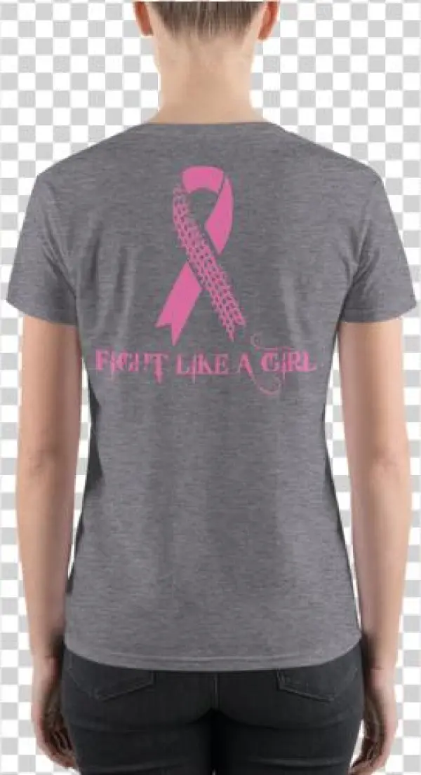 Fight Like A Girl Deep V-neck Tee - T-shirt