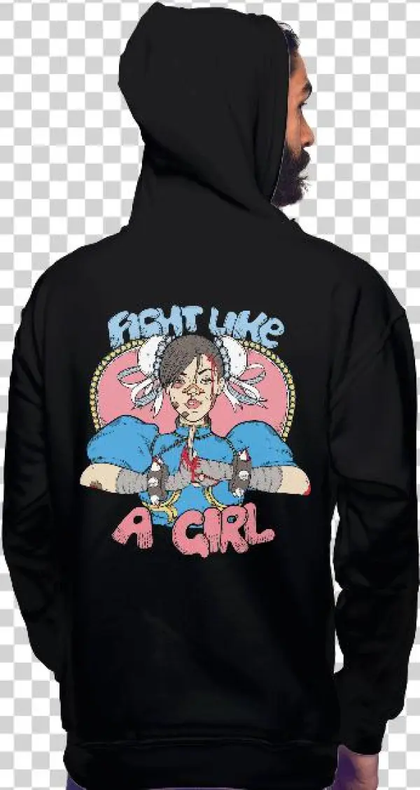 Fight Like A Girl - Doomguy Hoodie