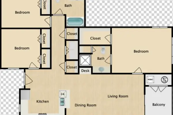 Floor Plan Photo Of Fountain Lake Apartments In Bradenton, - Florida