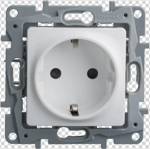Розетка Etika С Заземлением Со Шторками Белая - Legrand Niloe Podświetlenie