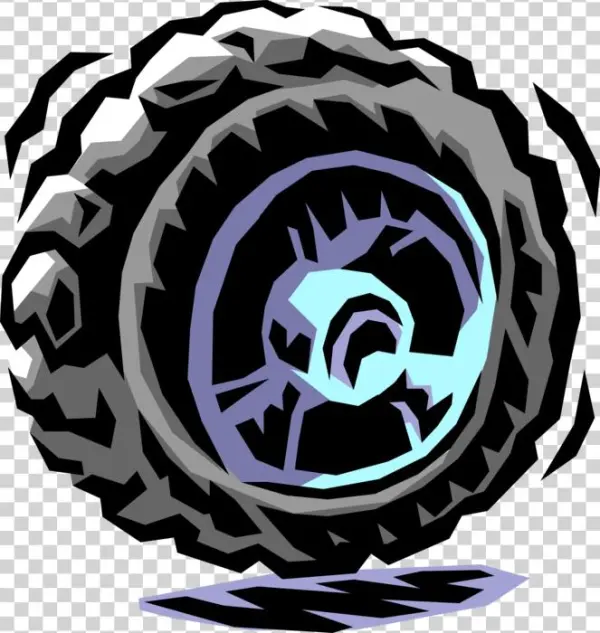Vector Illustration Of Modern Pneumatic Rubber Tire - Specialty