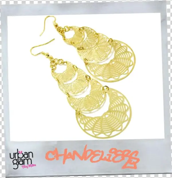 4 Tier Gold Chandelier Earrings - Glam