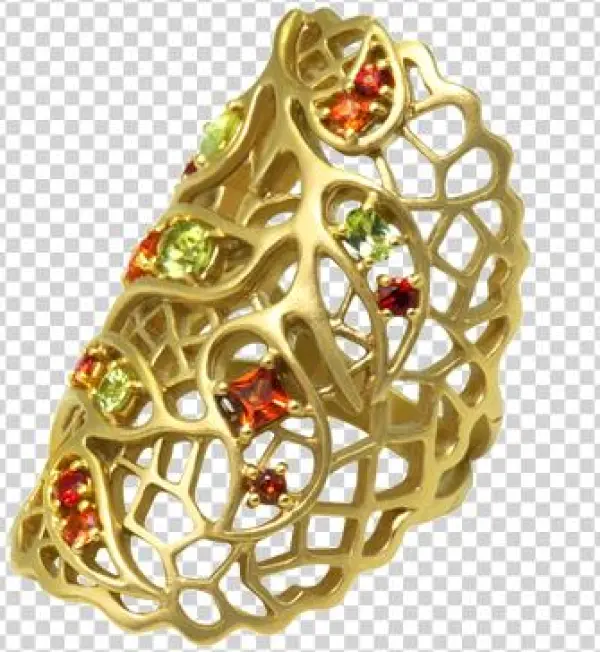 A Light Blanket Of Intertwined Gold Branches On Which - Pendant