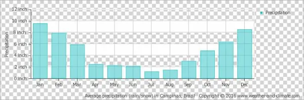 Average Precipitation In Campinas, Brazil Copyright - Average Rainfall In Cyprus