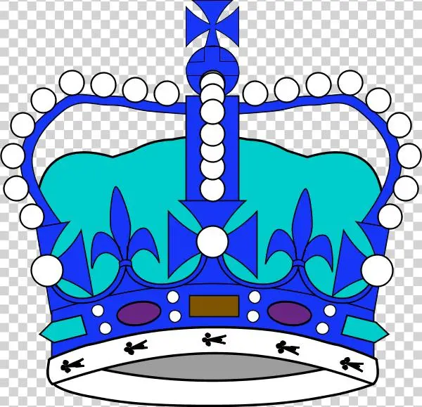 Blur Clipart Royal Crown - Blue