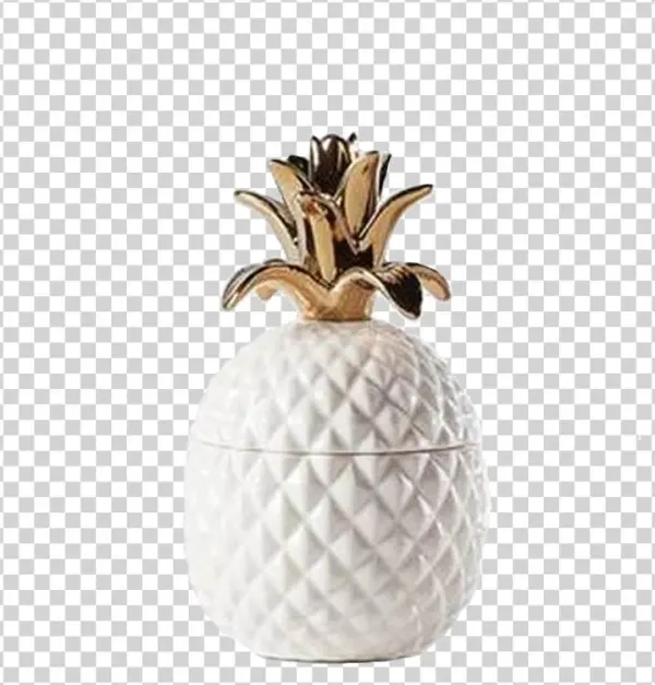 Ceramic Pineapple Canister - White Canisters By Torre & Tagus - White
