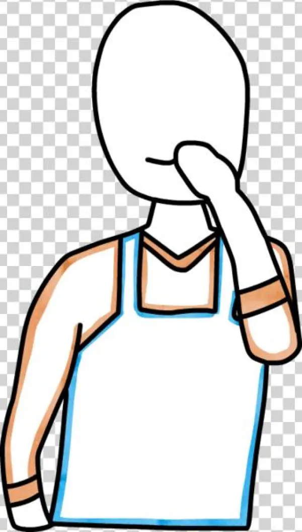 Counter Service Apron Hand Mouth