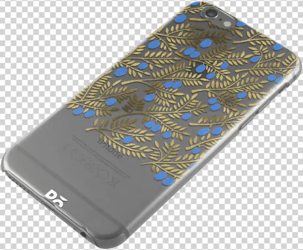 Dailyobjects Blue Gold Olive Branches Clear Case For - Society6 White Olive Branches Rectangular Pillow -