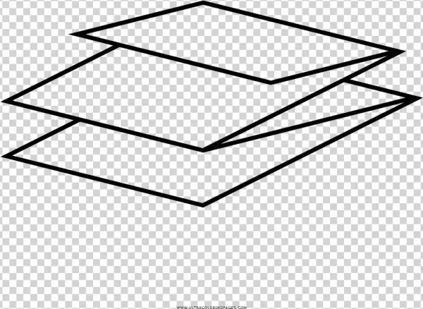 Folded Paper Coloring Page - Drawing