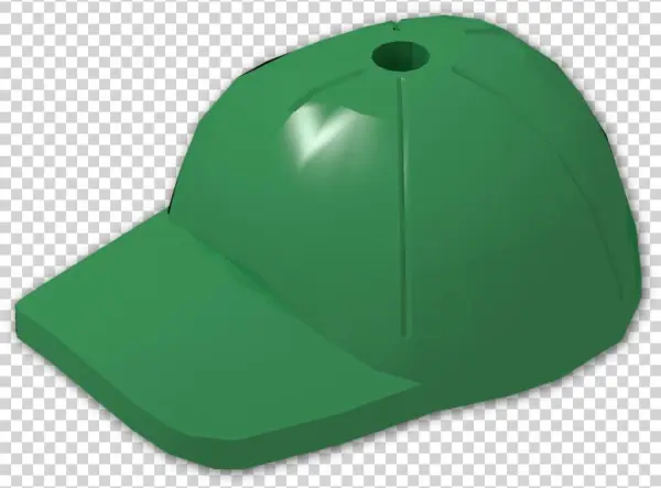 Minifig Cap With Short Arched Peak With Seams And Top - Cap