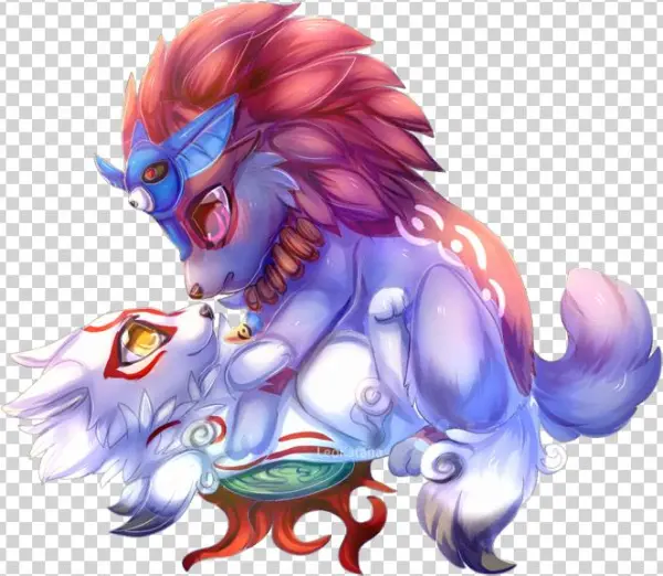 =okami= Chibi Oki X Amaterasu - Okami Ammy X Oki