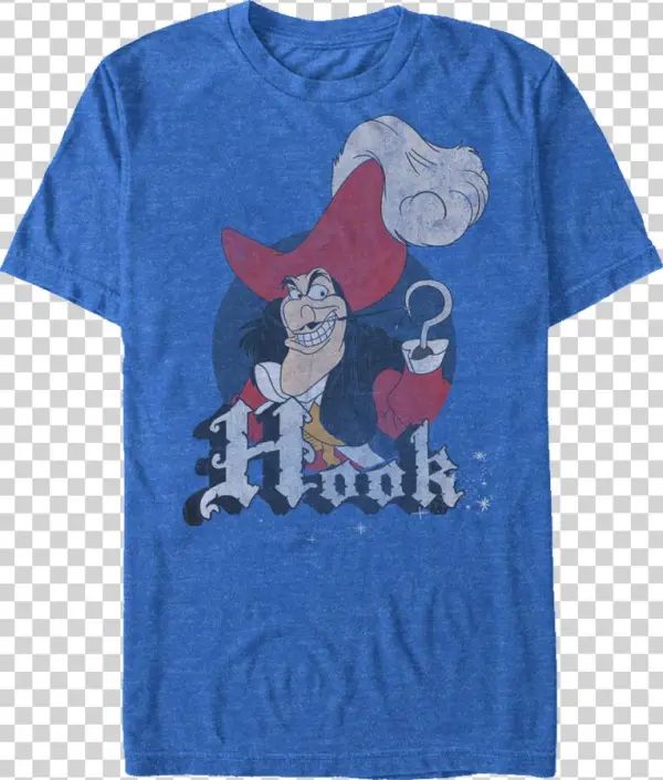 Peter Pan Captain Hook T-shirt - Disney Men's Peter Pan Tinkerbell Hook Pride Graphic