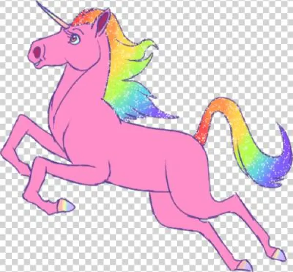 Pink Unicorn Psd - Розовый Единорог Пнг
