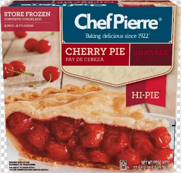 Sara Lee Unbaked Cherry Hi Pie, 9 Inch 6 Per Case - Chef Pierre 05889 Pie High Variety Pre-baked 10 Inch