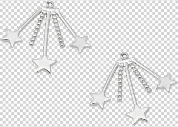 Crescent Starburst Earjackets - Starburst