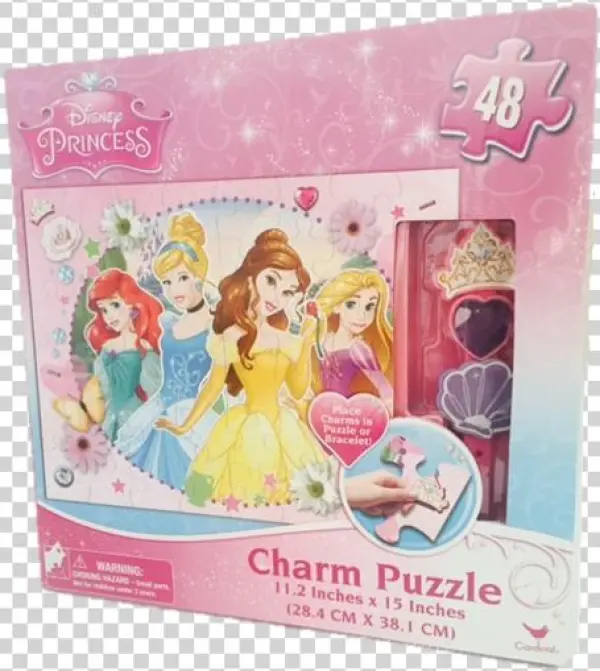 Disney Princess 48 Piece Charm Puzzle - Greenbrier International Inc. Cardinal Games: Bundle