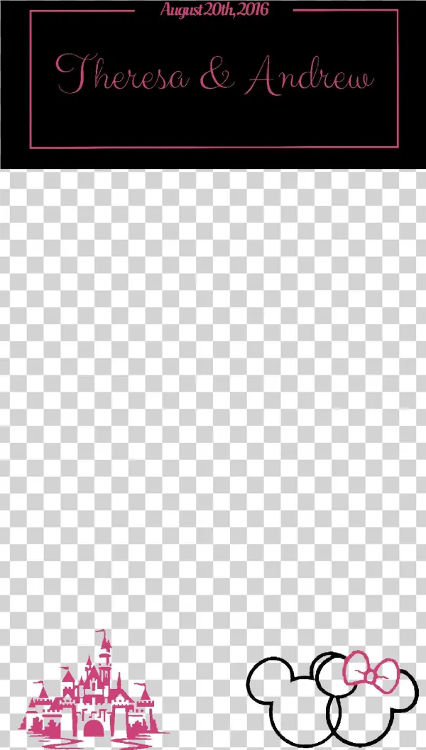 Disney Wedding Geofilter - Mickey Mouse