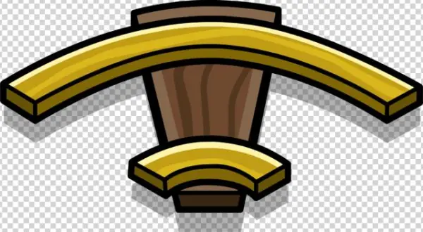 Gold Railroad Corner Sprite 002 - Illustration