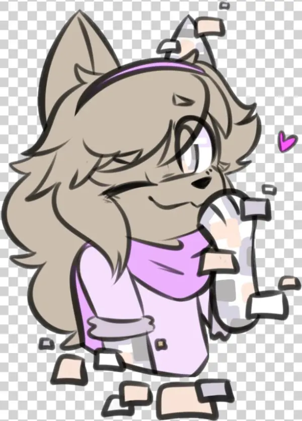 Pixel With Missingno Colours - Cartoon