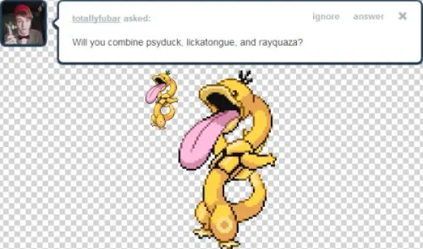 Pokemon Lickitung Psyduck Rayquaza Totallyfubar Lickiduck - Psyduck