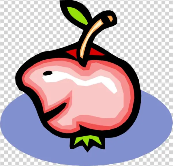 Vector Illustration Of Anthropomorphic Red Apple