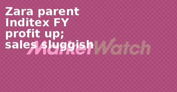 Zara Parent Inditex Fy Profit Up - Graphics