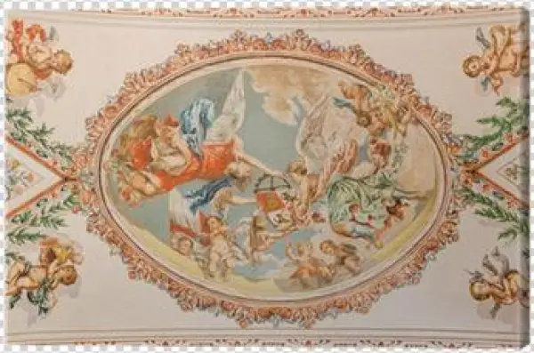 Braoque Fresco Angels With The Symbolic Crown Canvas - Seville