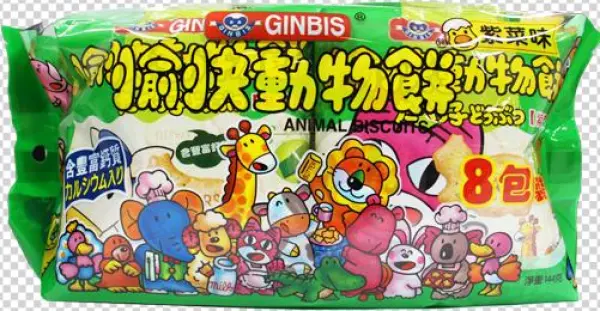 Ginbis Biscuit Dream Animals Seawed 8 Pack - Ginbis Animal Biscuit-butter