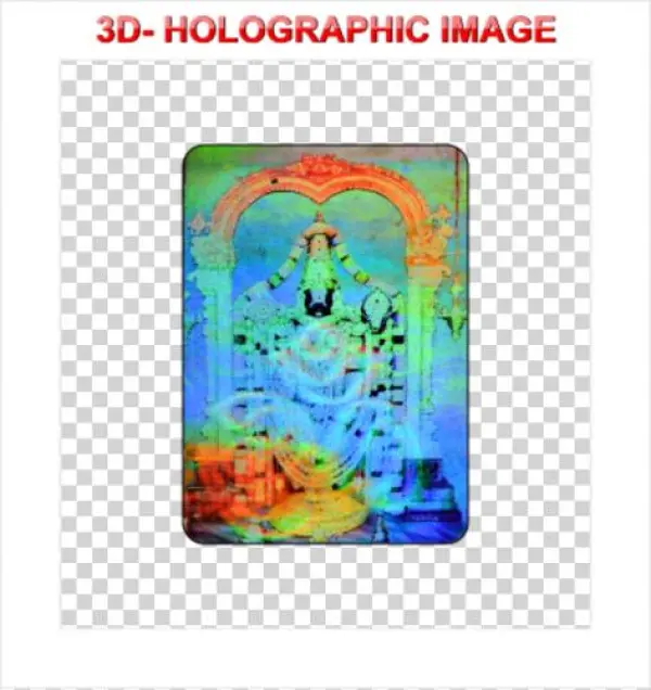 Hologram Stickers Tirupati Balaji 22mm X 33mm Rounded - Painting