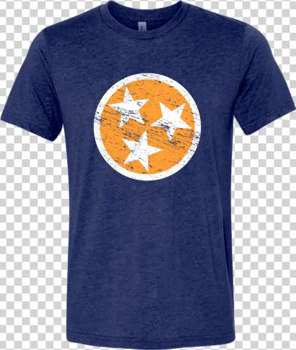 Orange On Navy - Types Of Shirt Women