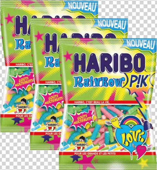 3 Sachets 120g Haribo Rainbow Pik - Bonbon Haribo Qui Pique