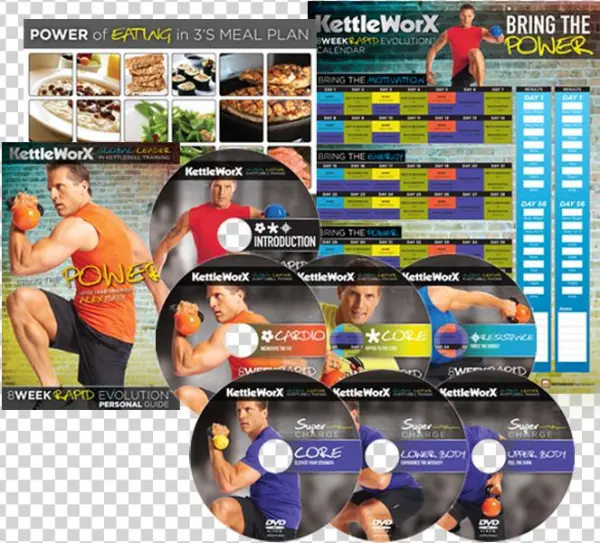 8 Week Rapid Evolution Dvd Set Bring The Results Of - Kettleworx Power Plus 8 Week Rapid Evolution Kettlebell
