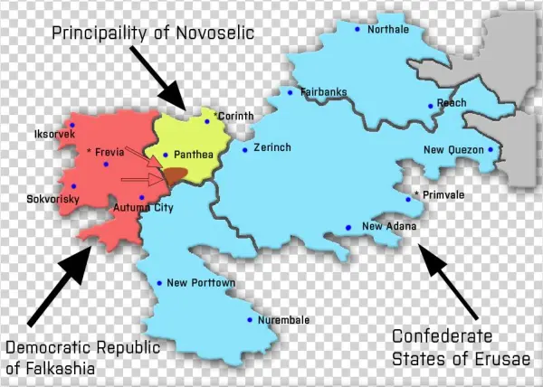 Current Situation In The Western Parts Of The Verusean - Map