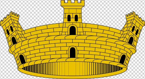 File - Corona Mural - Pueblo - Svg - Escudo Calafell