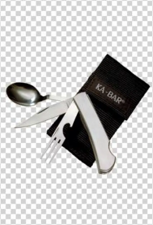 Hobo Stainless Fork/knife/spoon Clampack,black Nylon - Ka-bar 1300 Hobo 3-in-1 Utensil Kit - 3 Piece(s) -