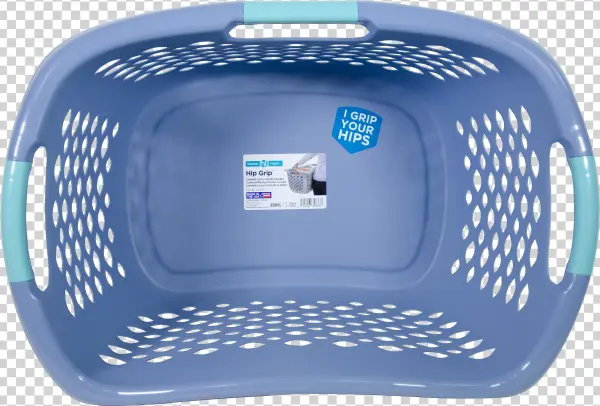 Home Logic Hip Grip Laundry Basket, Large - Blue
