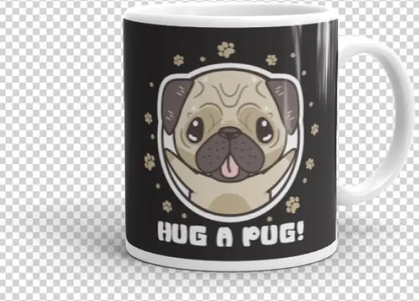 "hug A Pug" Ceramic Mug - Pug