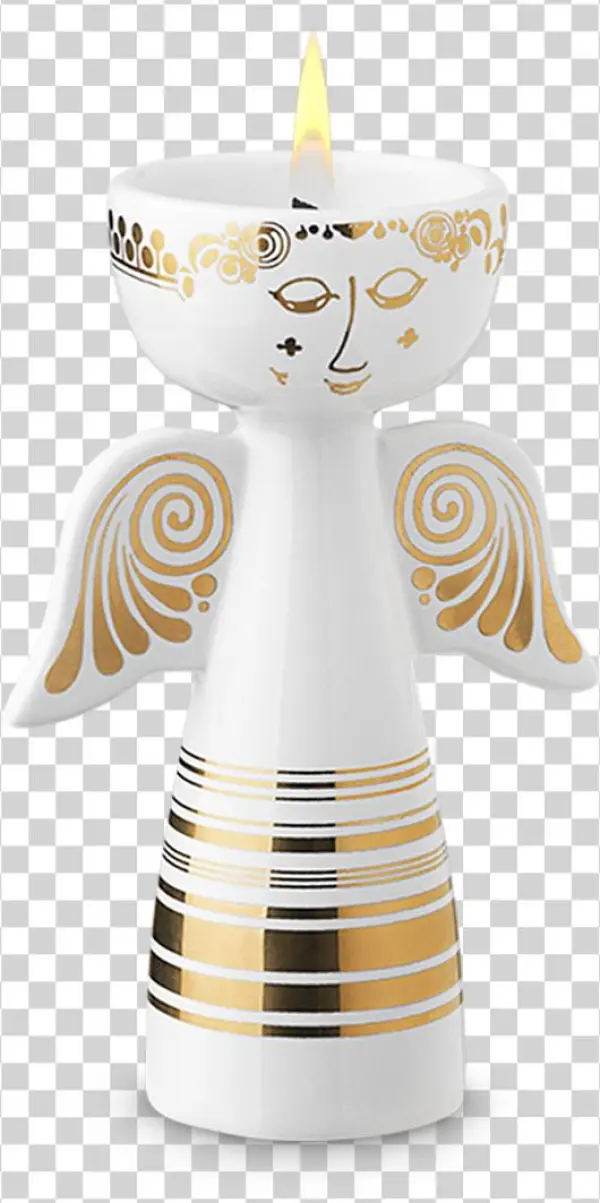 Lucia Tealight Holder Angel Gold H13 5 Lucia - Bjørn Winblad Lysestager