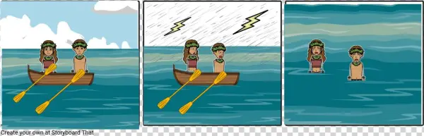 The Tale Of The Shipwrecked Lovers - Illustration