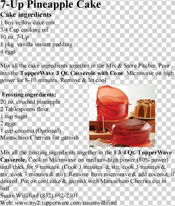 Tupperware 7 Up Pineapple Cake Make It In The Tupperware - Tupperware Microwave Stack Cooker 7pc Cooking Set Nocturnal