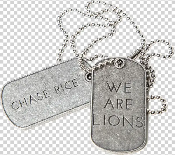 We Are Lions Dog Tag Necklace - Chase Rice Dog Tag Necklace