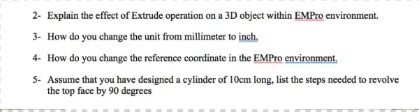 2- Explain The Effect Of Extrude Operation On A 3d