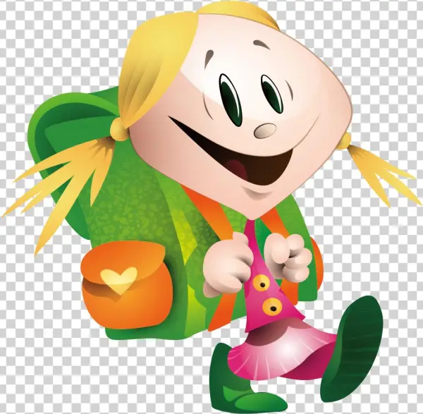 Animation School Child Clip Art