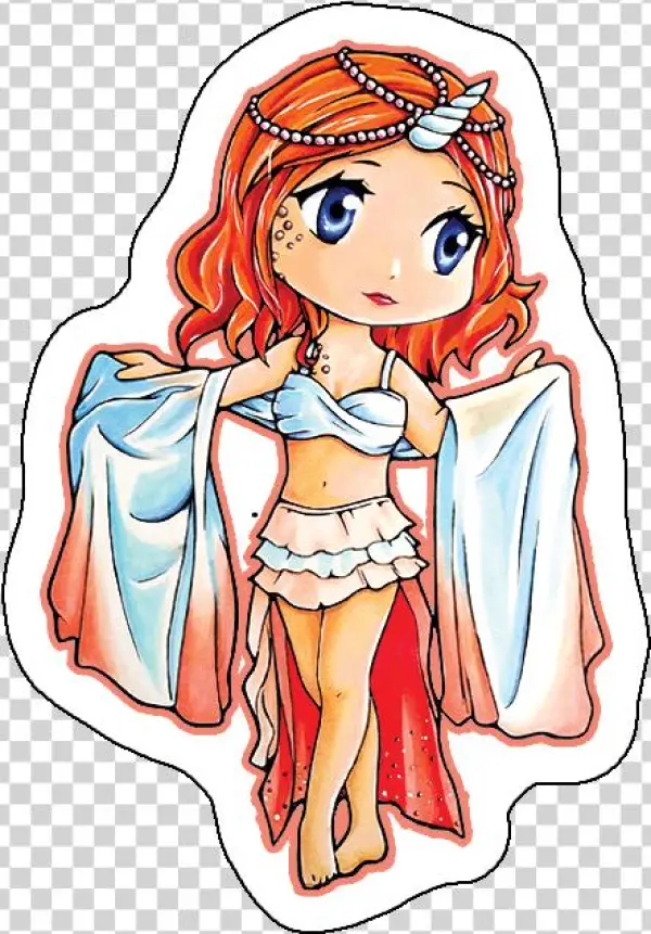 Belly Dancer Goldeen Keychain